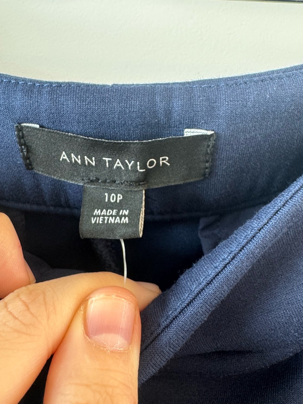 Ann Taylor Petite Classic Navy Tailored Trousers - Picture 3 of 6